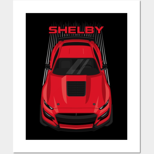 Ford Mustang Shelby GT500 2020-2021 - Race Red Wall Art by V8social